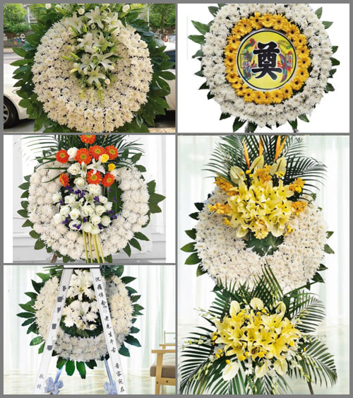 云南迪庆州德钦县奔子栏镇花圈速递